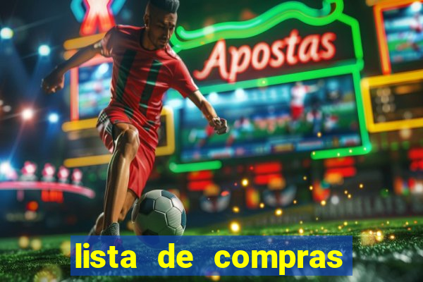 lista de compras mensal para 2 pessoas